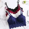 Women's Panties Sexy Lace Top Womens Comfortable Hollow Blossoming Bralette Wireless Push Up Underwear Seamless UnderwearL2404