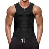 Herentanktops mannen beschermend vest flexibel ademende o-neck mouwloze rits placket fitness nanometer tech spier definiëren