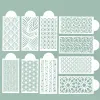 Stampi fais du 10pcs Nuovi stencil per torta fondente in mesh goffratura per la cottura a spruzzo di decorazioni spray stampi modelli di plastica stampi