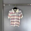 T-shirt pour femmes Designer Couc carré français Stripe Stripe à manches courtes à manches courtes pour 2024 NOUVELLE TAUT-TOITE HEUT TOTT