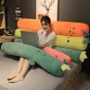Travesseiro adorável desenho animado cilíndrico travesseiro comprido lateral destacável travesseiros corporais adormecidos na gravidez macia sono perna travesseiros