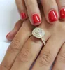 14 -karatowy żółty złoto 2 karaty pierścionek diamentowy dla kobiet kwadratowy dziwaczny kamień szlachetny srebro 925 biżuteria Diamentowe pierścienie dla kobiet 2920337