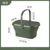 Japanese style DOD multi-purpose outdoor folding picnic basket camping picnic tableware storage small table 16L portable basket