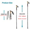 240G Super Light Weight Carbon Fiber Trekking Poles Foldbara 3-sektioner Vandring Sticks Climbing Poles Collapsible Walking Sticks 240416