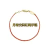 Redline French Classic Celebrity Same 18k Gold Moon Old Little Red Rope Bracelet Single Diamond Half Chain Half Rope