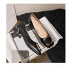 Casual Shoes Plus Size Women High Heels OL Beautiful Pumps Stone Pattern Ladies Medallion Square Toe Leather Dress Boat