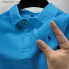 Men's T-Shirts Mens polo T-shirt shirt short sleeved versatile and fashionable high-end luxury 2024 summer trend Q240426