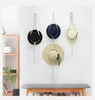 Figurines décoratines Style nordique Boho Coton Hangage Hat Organisateur Affichage Rack de stockage Capeur Sicrage Scarpe Macrame Taprestry Home Mur