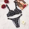 Mutandine da donna Sexy Push Up Reggiseno e biancheria intima Set a 2 pezzi di biancheria intima da donna con diamante d'acqua comoda reggiseno regolabile che raccoglie biancheria intima Wholeleeleel2404