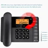 Tillbehörsladdad telefon Telefon Arturt med högtalartelefoner ID Justerbar volym LCD -ljusstyrka Klocka för Office Home Hotel