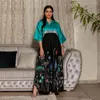 Ethnische Kleidung Dubai Frühlingsdruck Abaya Kaftan Frauen Muslim Langes Maxi Kleid Arabisch Kleid Arabische Robe Lose Truthahn Caftan Turkiesh Jalabiya
