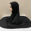 H306 Vanlig XXL -storlek Muslim Hijab med haka del av toppkvalitet Amira Pull On Islamic Scarf Sell Headscarf 240416