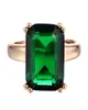 Grandes anéis de dedos de cristal verde para mulheres Jóias de moda Casamento e engajamento Acessórios vintage Gold Bated R7008615997