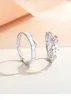 Cluster Anneaux S925 SERRING Silver Original Cherry Blossom Couple Ring Creative Forest Style Niche Flower for Men and Women