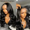 Rebecca Body Wave Lace Front Wigs 180D Transparent Lace Frontal Wig Human Hair Wigs T Part Lace Wig Brazilian Body Wave Lace Wig 240416