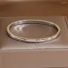 Bangle klassiek roestvrij staal eenvoudige geometrische bedelarmband voor vrouwen unieke armbanden roestvrije pols sieraden geschenkfeestje