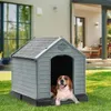 Кошачьи носители ящики дома 4,5 дюйма Большой пластиковый домик для собак на открытом воздухе и крытый дом для собак укрытие для собак.