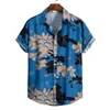 Mäns casual skjortor hawaiianska herrskjortor kort ärm 3d tryckt t -shirt för män strand blus retro mönster aloha skjortor sommar mode toppar 240424