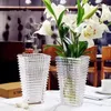 Vaser bröllop lyx vas gult glas tall gyllene nordisk estetisk svart minimalistisk jarrones dekorativos modernt rum dekoration