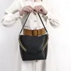 Totes Large Capacity Commuter Bucket Bag Women Purse And Handbags Summer Korea Fashion Thick Chain Single Shoulder Crossbody Bags