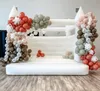 4,5x4,5 m (15x15ft) Trampolines familiales Piroule de mariage blanc gonflable PVC Château gonflable / Moon Bridal Bounce House For Kids Adults