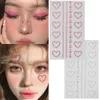 Trasferimento tatuaggio 3D Face Gioielli Crystal Diamante adesivi tatuaggi Tattoo Donne Donne Occhi Face Body Pink Heart Rhinestones 3D Makeup Art Stage 240426