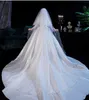 Jóias de cabelo de casamento Véu de casamento longo de duas camadas véus de noiva com tampa de pente de face a noiva véu