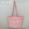 Evening Bags 2024 Summer Big Straw For Women Beach Woven Handbags Travel Shopper Casual Resort Style Shoulder Side