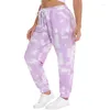 Damesbroeken Spring en Autumn Tie Dye Sport Elastische riem Drawtring Leisure Graffiti Casual Leggings Pant