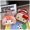 Anime Red Handbag Cartoon Girls Cat Girly Heart Japanese Japonais Sac de toilette mignon Cas de toile de toile cosmétique portable