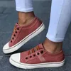 Фитнес-обувь дамы Chaussures с низким разрешением тренеров Canvas Flat Women Летние кроссовки повседневные вулканизации