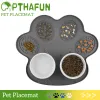 Alimentação Pet Placemat Silicone para cachorro tapa de tigela de tanta gato tapete tape