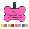 Dog Tag Creative Kechaines en forme d'os bricolage Food Grade Silicone Pet Id Carte Tags Clécherie Keychain SN4129