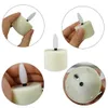 set of 6 LED Rechargeable TeaLight 3D Flame Candles Remote controlled with Timer Votive Candle for Wedding Christmas Party Decor 240416