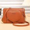 Evening Bags Heart Shoulder Bag For Women Handbag Crossbody Female PU Leather Small Ladies Messenger Card Wallet