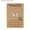 Pendant Necklaces Best Friend Butterfly Necklace Womens Friendship Necklace Animal Kakravik Chain Pendant Mothers Day Gift Designer Jewelry Q240426