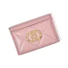 Wallets PU Short Card Bag Womens Small Fragrant Wind Lingge 2023 New Ultra Thin Card Case Business Card Holder Genuine Leather Mini Change Bag Trendy