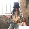 Damenblusen Shirts Designer Fashion Classic Summer Plaid T-Shirt Plus Size Casual Long Sleeve Top Drop Lieferung Bekleidung Kleidung OTSW2