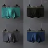 Underpants Iyunyi 4pcs/Set Seat Mealless Men Underbear Ice Silk Boxablos Boxer Shorts U выпущен