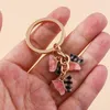 Keychains mignons colorés papillons portefeuilles animaux volants chaînes clés pour femmes sacs de sac à main pendentifs clés de bricolage accessoires de bijoux diy