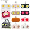 Sunglasses Cases INS cartoon womens portable sunglasses case PU leather eyeglass cute protective bag Q240426