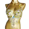 Wear Wear Womens Lady Belly Dance Costume Bra Bra in rilievo sexy Dancing Clothes Night Club Bellydance Tops