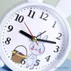 Mesa de mesa relógios de desenho animado despertador de despertador decoração de cabeceira simples silenciar um despertador pequeno alarmante de aluno presente de despertador presente
