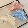 Clamps YHJ Ballet Style Hair Claw Korean Ribbon Tie Bow Flowers Hair Clips Sweet Girl Acetate Claw Clip Hair Accessories for Women Girl Y240425