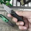 Pocket 7250 Lance 9 Couteau pliant automatique 8CR13MOV Point de goutte Blade noir avec poignée en aluminium vert chasse Camping Edc Outdoor Auto-défense Couteaux