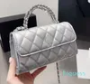 Classic Mini Chain Shoulder Bags Quilted Flap Crossbody Cowhide Trendy Top Quality Genuine Leather Bag Diamond Lattice Lady Cosmetic Case Designer Handbag 2024