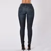 Jeans da donna durevole casual pull-on skinny comode pantaloni pantaloni per la vita quotidiana per la vita quotidiana