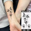 Tattoo Transfer Waterproof Temporary Tattoo Sticker Black Line Simple Flower Rose Sexy Women Flash Tatoo Kid Wrist Ankle Body Art Fake Tatto Men 240427