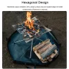 Mat Camping feuerfestes Grillmatten Stoff Flammhemmung Hitze Isolierkissen Feuer P1it Ember Mat Decke für Outdoor -Picknick -Grillen