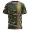 Taktyczne koszulki francuska armia kamuflażowa Męska T-shirt Assault Team Army Veterans 3D Specjalne Siły Specjalne Krótkie rękawowe koszulka Męska odzież 240426